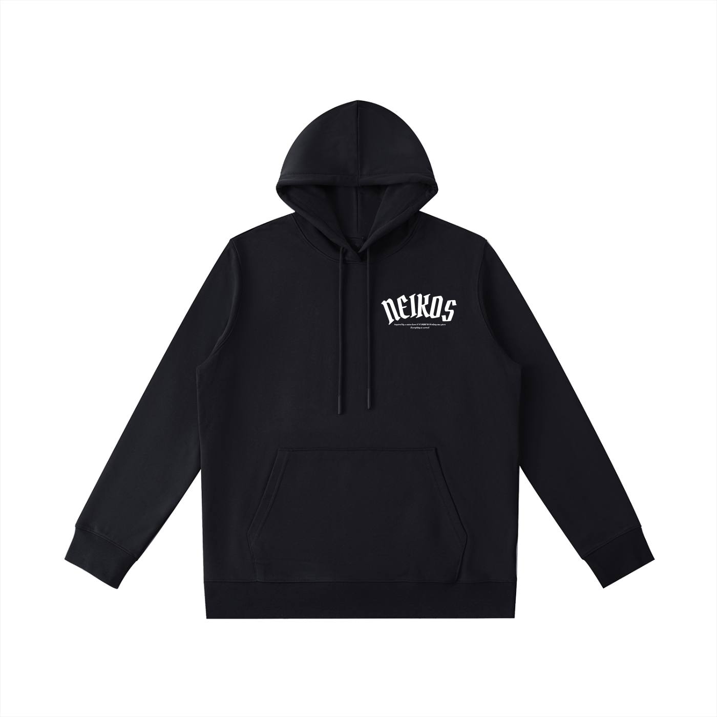 NEIKOS LOGO HOODIE 001 — BLACK