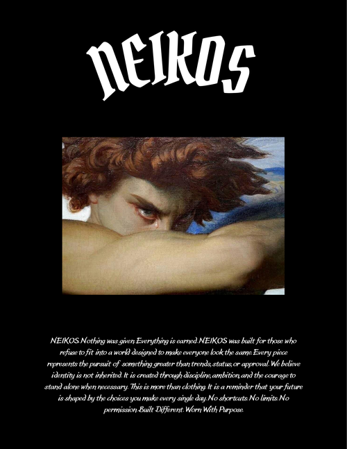 Camiseta negra neikos con estampado